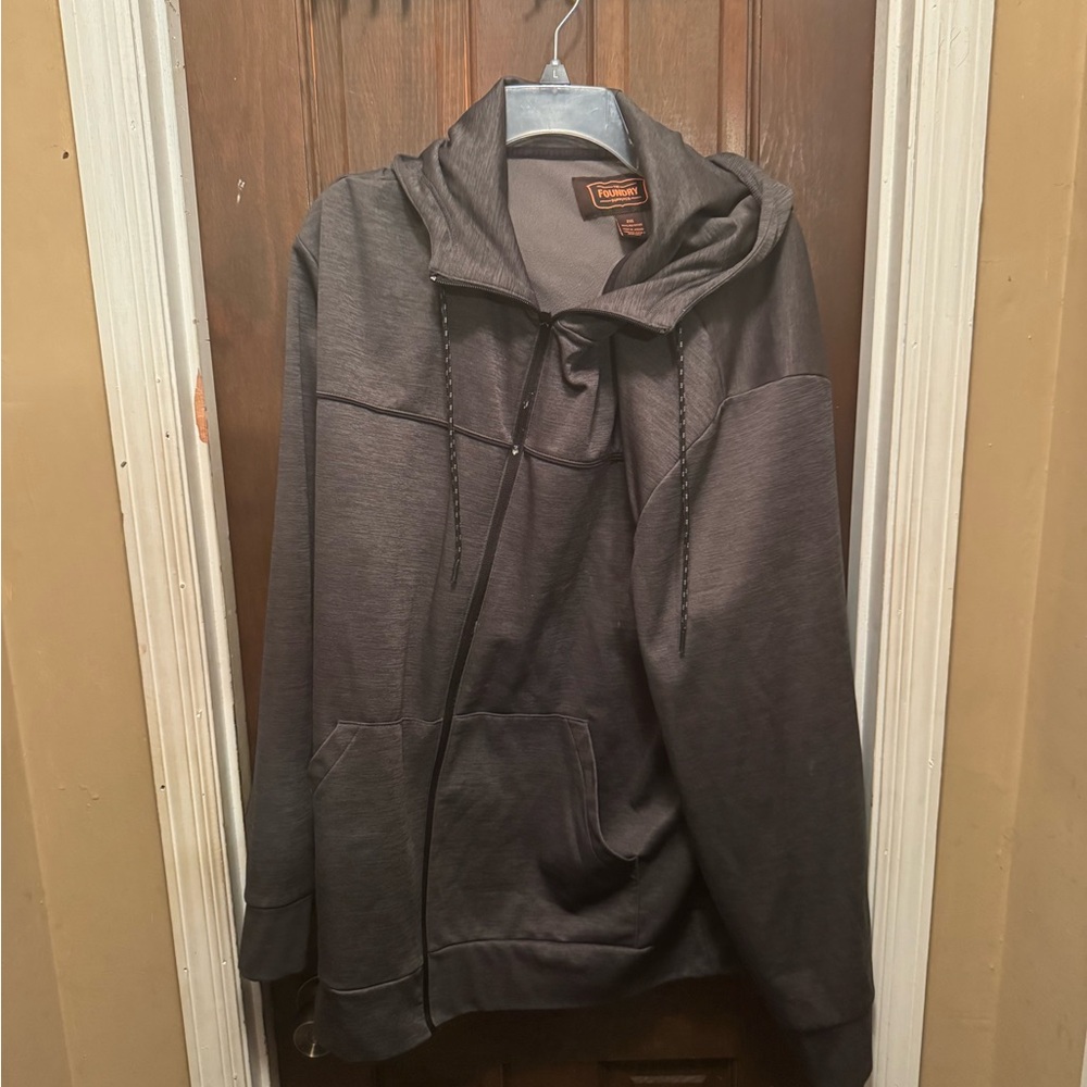 Women’s 2X The Foundry Hooded Zip-Up Jacket - Charcoal Gray